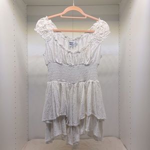 THE LOVE GALORE ROMPER WHITE - PRINCESS POLLY
